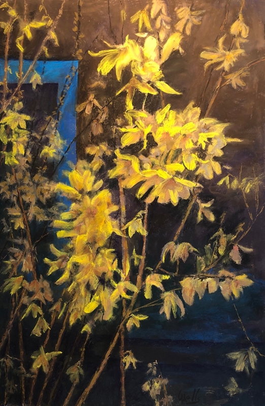 Fluttering Forsythia by artist Linda Wells